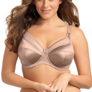Goddess Beige Kiera Banded Satin Bra 40I